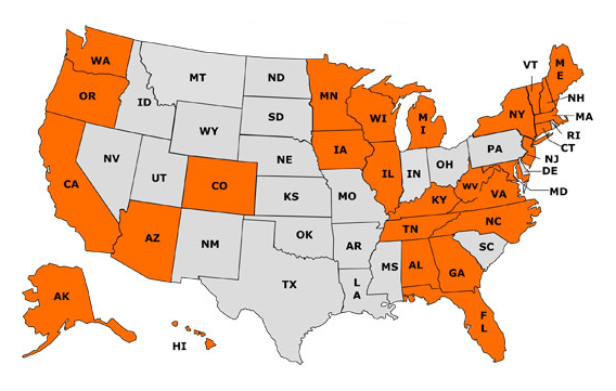 Estados revisando la legislación sobre sustancias tóxicas en 2012